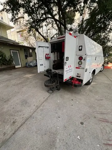 Magnet Plumbing service vehicle on-site for Grease Trap Cleaning in Portola Hills
